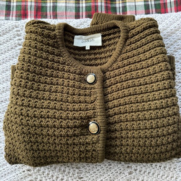 ba&sh Gaspard Cardigan (Green Size M 2) - Picture 6 of 9
